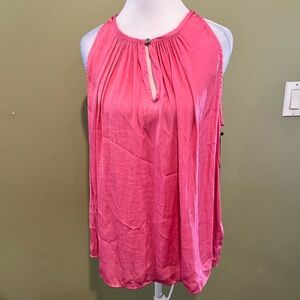 Vince‎ Camuto Vibrant Pink Keyhole Blouse